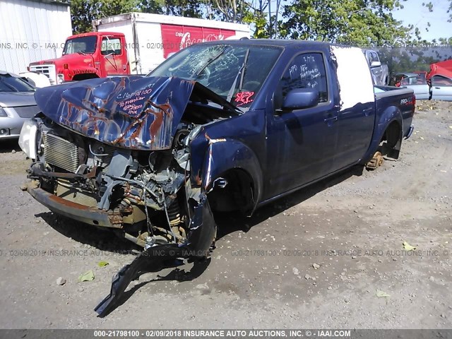 1N6AD0EV6AC407699 - 2010 NISSAN FRONTIER CREW CAB SE/LE/NISMO BLUE photo 2