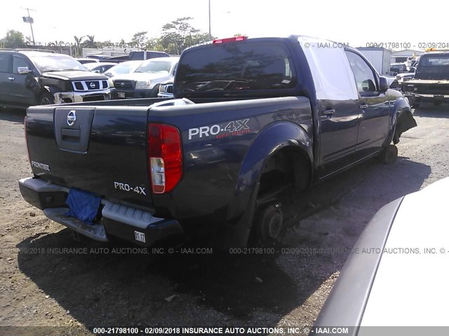 1N6AD0EV6AC407699 - 2010 NISSAN FRONTIER CREW CAB SE/LE/NISMO BLUE photo 4