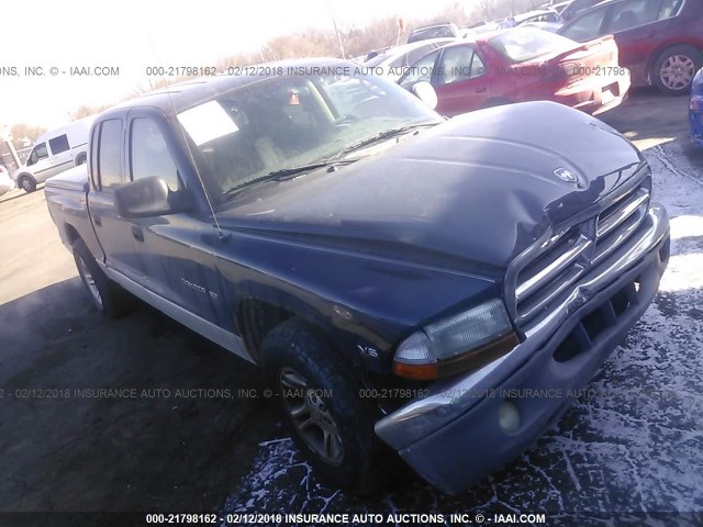 1B7GL2AX91S118325 - 2001 DODGE DAKOTA QUAD BLUE photo 1