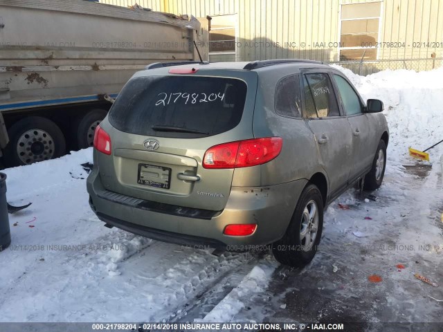 5NMSG13D18H200888 - 2008 HYUNDAI SANTA FE GLS GREEN photo 4