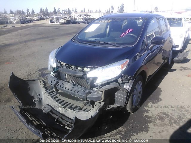 3N1CE2CPXFL385780 - 2015 NISSAN VERSA NOTE S/S PLUS/SV/SL/SR BLACK photo 2