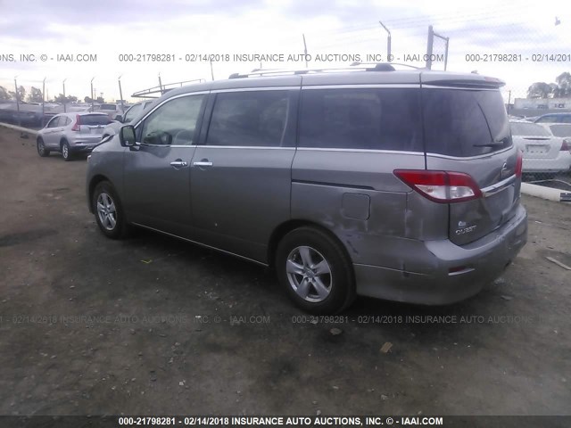 JN8AE2KP6D9068160 - 2013 NISSAN QUEST S/SV/SL/LE GRAY photo 3