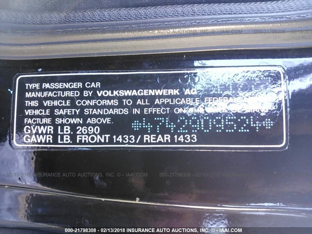 4742909524 - 1974 PORSCHE 914 BLACK photo 9