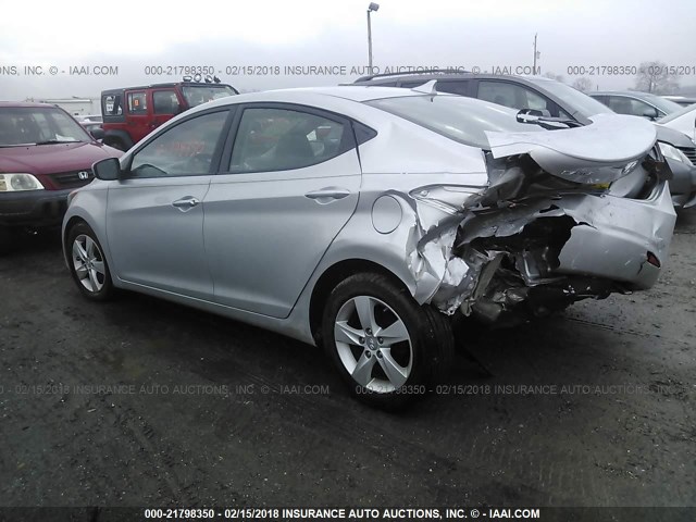 KMHDH4AE6DU651378 - 2013 HYUNDAI ELANTRA GLS/LIMITED SILVER photo 3