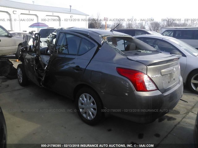 3N1CN7AP2GL873803 - 2016 NISSAN VERSA S/S PLUS/SV/SL GRAY photo 3