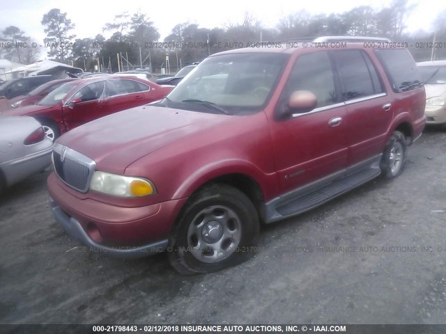 5LMFU28A4YLJ24573 - 2000 LINCOLN NAVIGATOR Қызыл фото 2