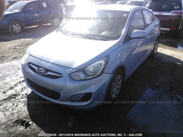 KMHCT4AE9CU117557 - 2012 HYUNDAI ACCENT GLS/GS Light Blue photo 2