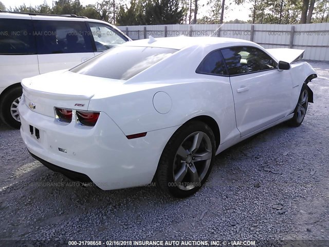 2G1FC1E37C9198007 - 2012 CHEVROLET CAMARO LT WHITE photo 4