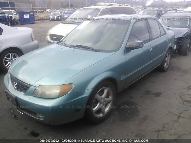 JM1BJ226921556758 - 2002 MAZDA PROTEGE DX/LX/ES GREEN photo 2