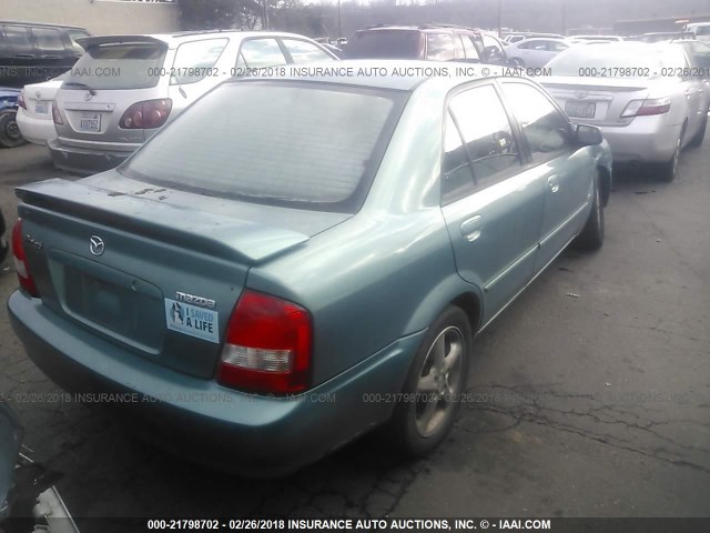 JM1BJ226921556758 - 2002 MAZDA PROTEGE DX/LX/ES GREEN photo 4