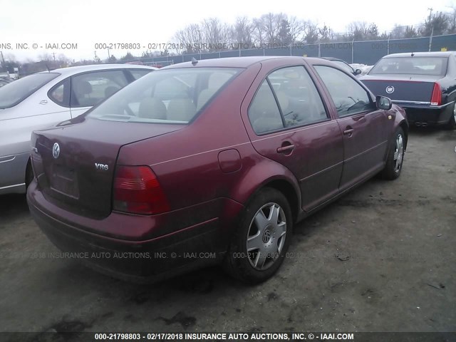 3VWTE29M8YM031924 - 2000 VOLKSWAGEN JETTA GLX MAROON photo 4