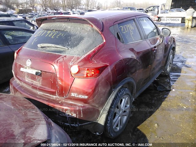 JN8AF5MV4BT027357 - 2011 NISSAN JUKE S/SV/SL RED photo 4