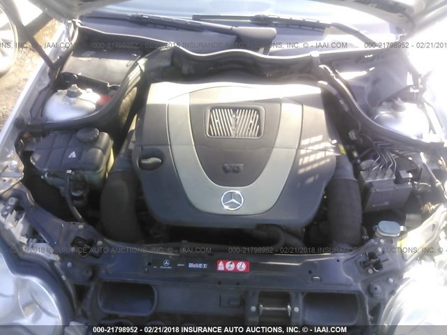 WDBRF92H67F910982 - 2007 MERCEDES-BENZ C 280 4MATIC SILVER photo 10