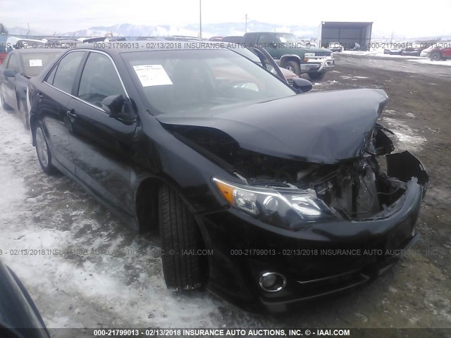 4T1BF1FK8CU122989 - 2012 TOYOTA CAMRY SE/LE/XLE BLACK photo 1