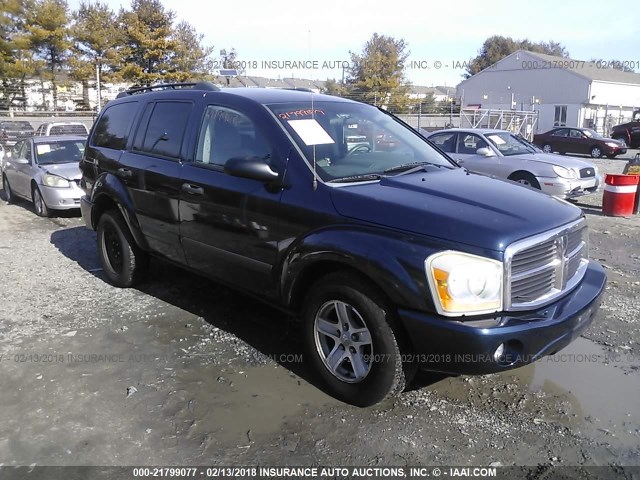 1D4HB48N06F103996 - 2006 DODGE DURANGO SLT BLUE photo 1