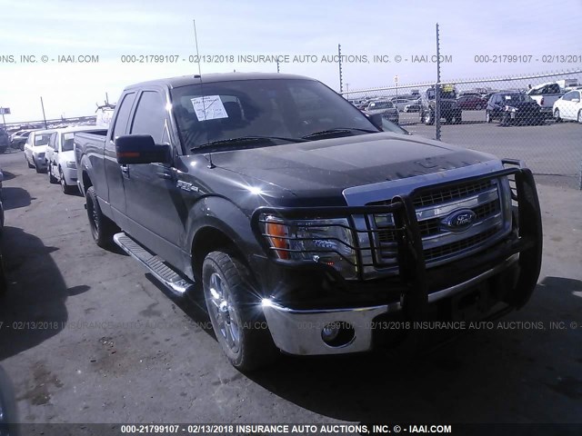 1FTEX1CMXDKG47442 - 2013 FORD F150 SUPER CAB BLACK photo 1