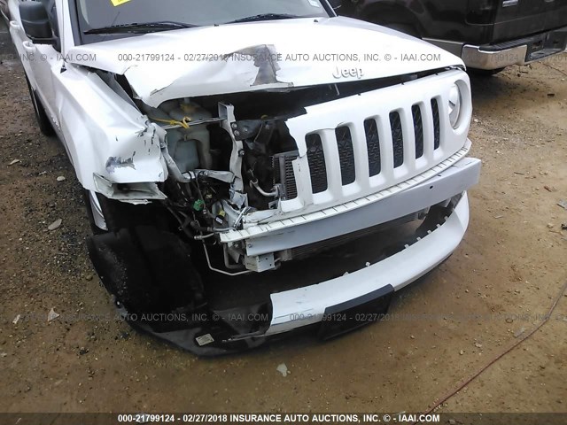 1C4NJPFA2DD166336 - 2013 JEEP PATRIOT LATITUDE WHITE photo 6