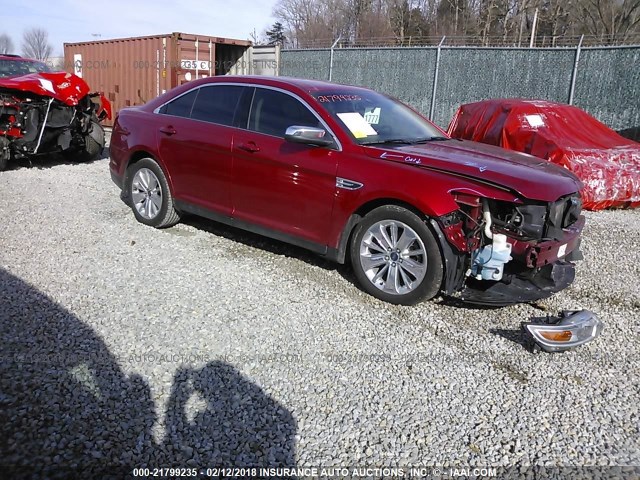 1FAHP2FWXAG124605 - 2010 FORD TAURUS LIMITED RED photo 1