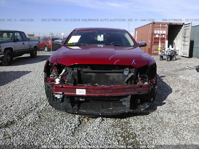 1FAHP2FWXAG124605 - 2010 FORD TAURUS LIMITED RED photo 6