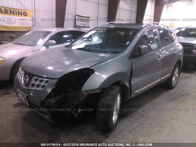 JN8AS5MT9CW604717 - 2012 NISSAN ROGUE S/SV GRAY photo 2