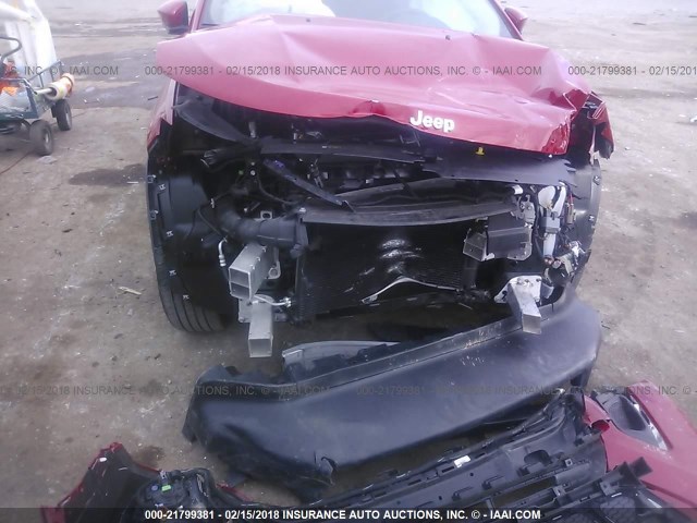 3C4NJDBB9HT656527 - 2017 JEEP COMPASS LATITUDE 红色 照片 6