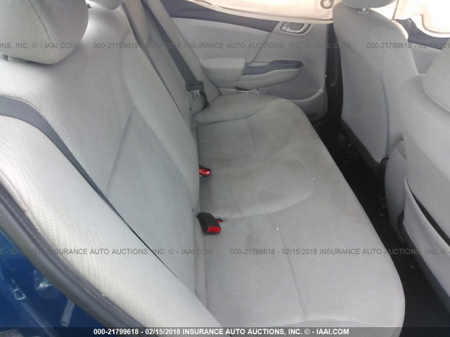 2HGFB2F52DH530556 - 2013 HONDA CIVIC LX ლურჯი ფოტო 8