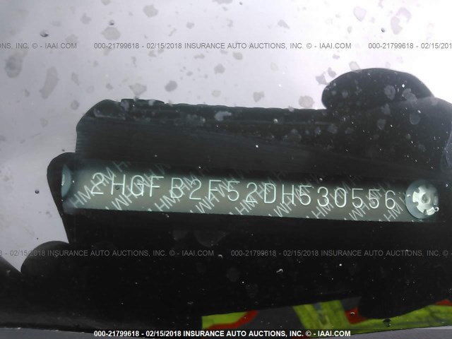 2HGFB2F52DH530556 - 2013 HONDA CIVIC LX ლურჯი ფოტო 9