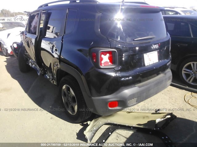 ZACCJBAB2HPF83909 - 2017 JEEP RENEGADE SPORT Սև լուսանկար 6