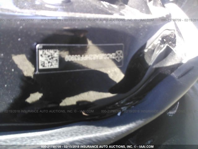 ZACCJBAB2HPF83909 - 2017 JEEP RENEGADE SPORT Սև լուսանկար 9