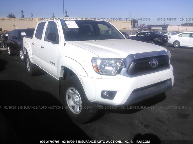 5TFJU4GN6FX072290 - 2015 TOYOTA TACOMA DOUBLE CAB PRERUNNER WHITE photo 1