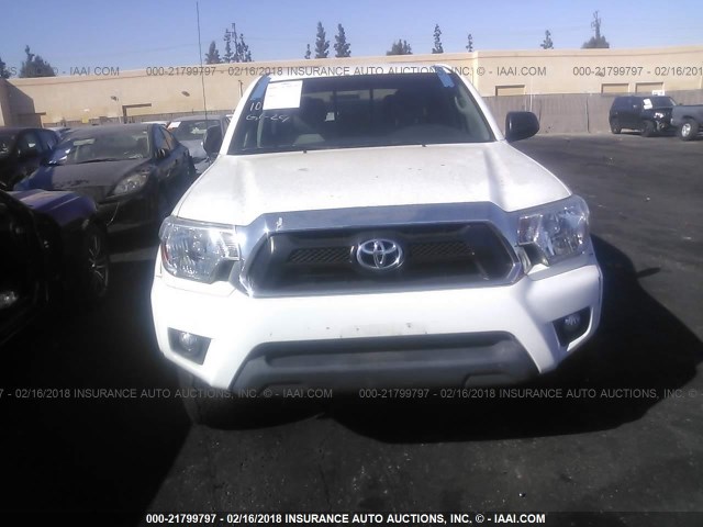 5TFJU4GN6FX072290 - 2015 TOYOTA TACOMA DOUBLE CAB PRERUNNER WHITE photo 6