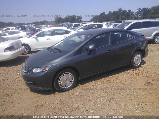 2HGFB2F65DH585544 - 2013 HONDA CIVIC HF GRAY photo 2