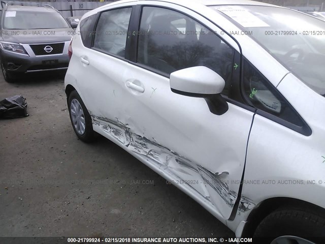 3N1CE2CPXFL391322 - 2015 NISSAN VERSA NOTE S/S PLUS/SV/SL/SR WHITE photo 6