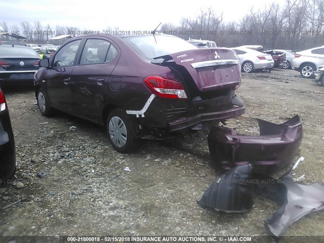 ML32F3FJXHHF08679 - 2017 MITSUBISHI MIRAGE G4 ES Күлгін фото 3