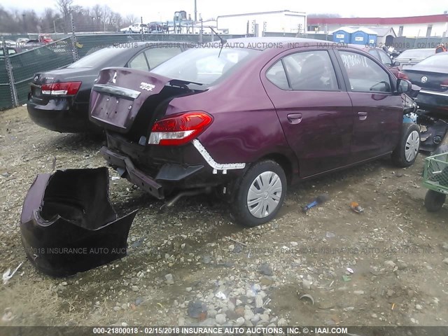 ML32F3FJXHHF08679 - 2017 MITSUBISHI MIRAGE G4 ES Күлгін фото 4