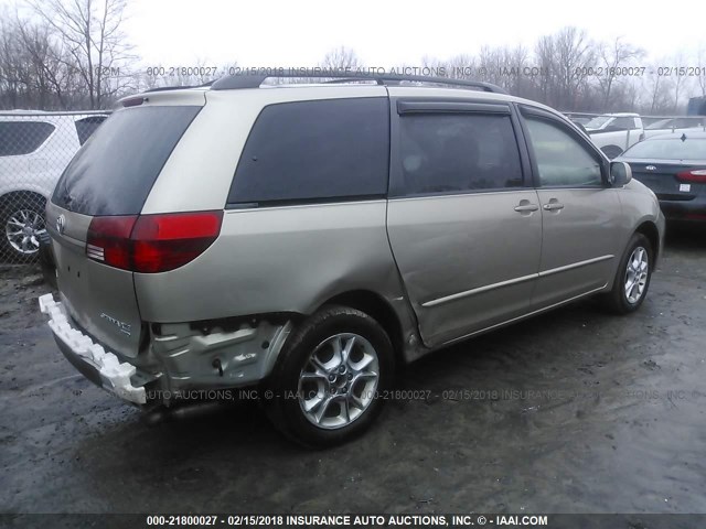 5TDBA22C85S052828 - 2005 TOYOTA SIENNA XLE/XLE LIMITED TAN photo 4