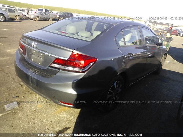 19XFB2F96DE211772 - 2013 HONDA CIVIC EXL GRAY photo 4