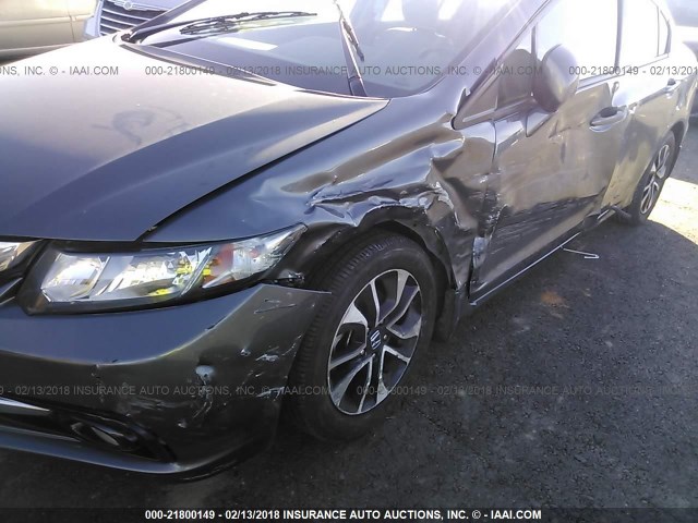 19XFB2F96DE211772 - 2013 HONDA CIVIC EXL GRAY photo 6