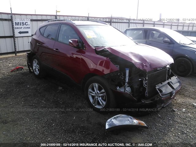 KM8JU3AC3DU559667 - 2013 HYUNDAI TUCSON GLS/LIMITED წითელი ფოტო 1