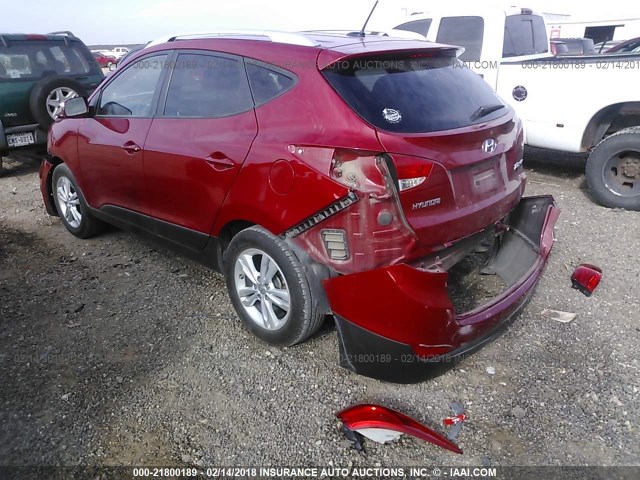 KM8JU3AC3DU559667 - 2013 HYUNDAI TUCSON GLS/LIMITED წითელი ფოტო 3