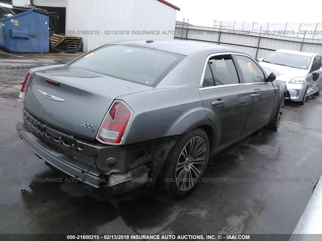 2C3CCABGXCH313243 - 2012 CHRYSLER 300 S GRAY photo 4