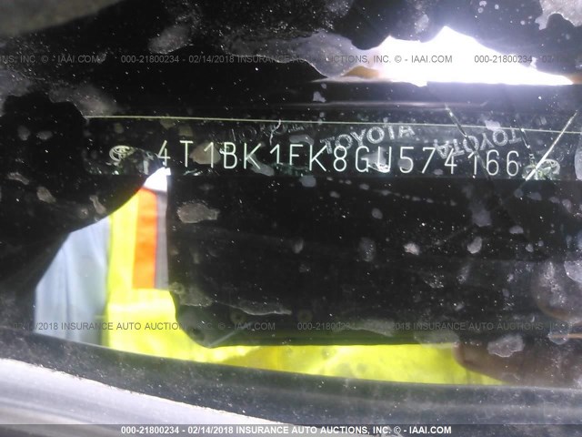 4T1BK1FK8GU574166 - 2016 TOYOTA CAMRY XSE/XLE Ağ foto 9