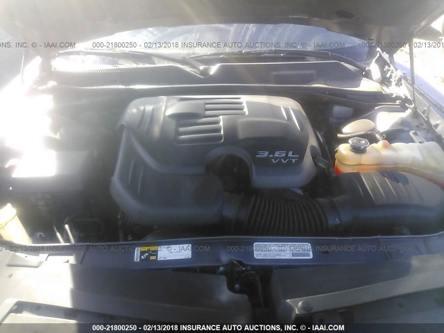 2C3CDYAGXDH704353 - 2013 DODGE CHALLENGER SXT GRAY photo 10