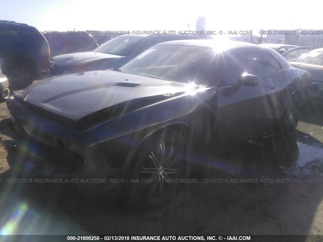 2C3CDYAGXDH704353 - 2013 DODGE CHALLENGER SXT GRAY photo 2