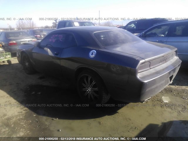 2C3CDYAGXDH704353 - 2013 DODGE CHALLENGER SXT GRAY photo 3