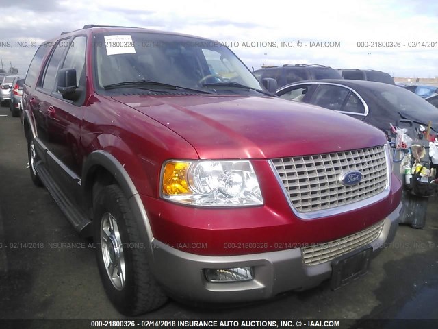 1FMFU17LX3LA68289 - 2003 FORD EXPEDITION EDDIE BAUER RED photo 1