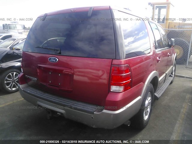 1FMFU17LX3LA68289 - 2003 FORD EXPEDITION EDDIE BAUER RED photo 4