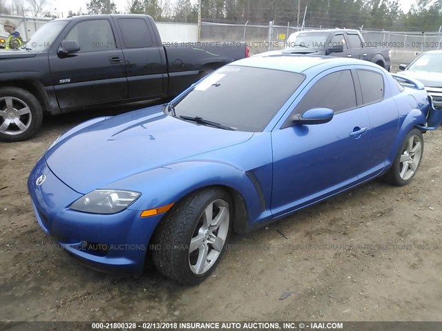 JM1FE173160203134 - 2006 MAZDA RX8 BLUE photo 2