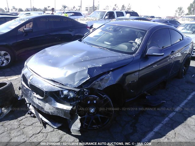 WBA3N7C58EF719190 - 2014 BMW 428 I GRAY photo 2