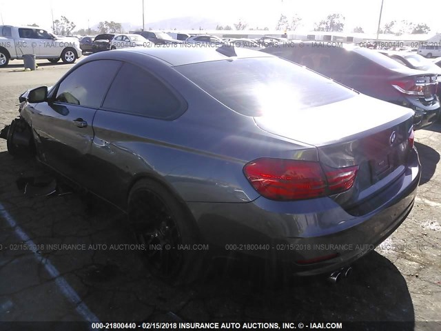 WBA3N7C58EF719190 - 2014 BMW 428 I GRAY photo 3